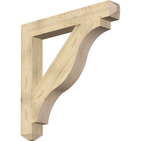 Ekena Millwork Funston Craftsman Rough Sawn Bracket, Douglas Fir, 6"W x 46"D x 46"H BKT06X46X46FST04RDF